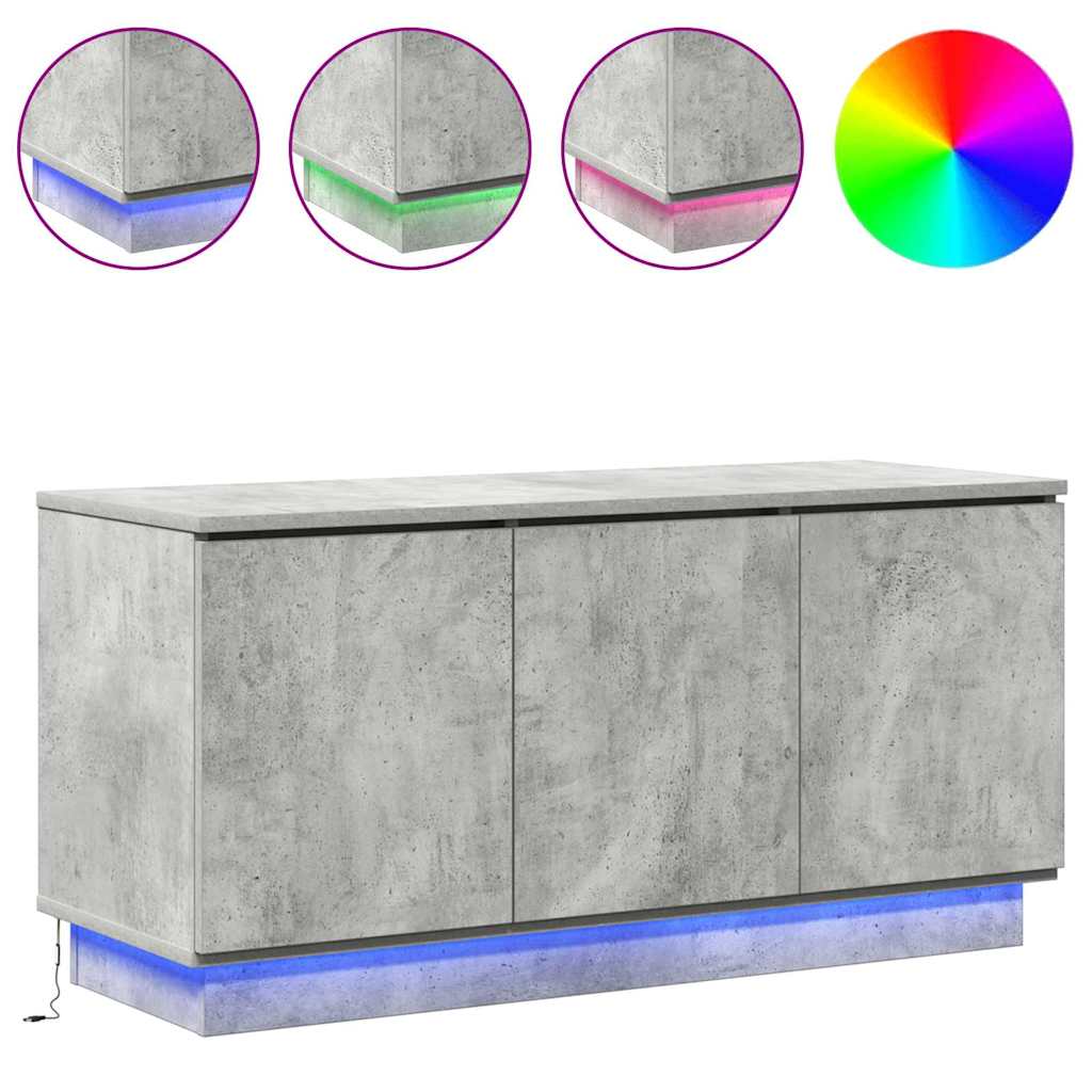 vidaXL TV Cabinet Concrete Grey 100 x 38 x 49 cm Engineered Wood