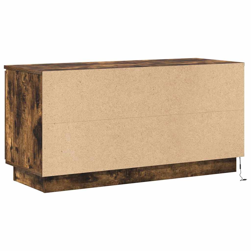vidaXL TV Cabinet Smoked Oak 100 x 38 x 49 cm Engineered Wood