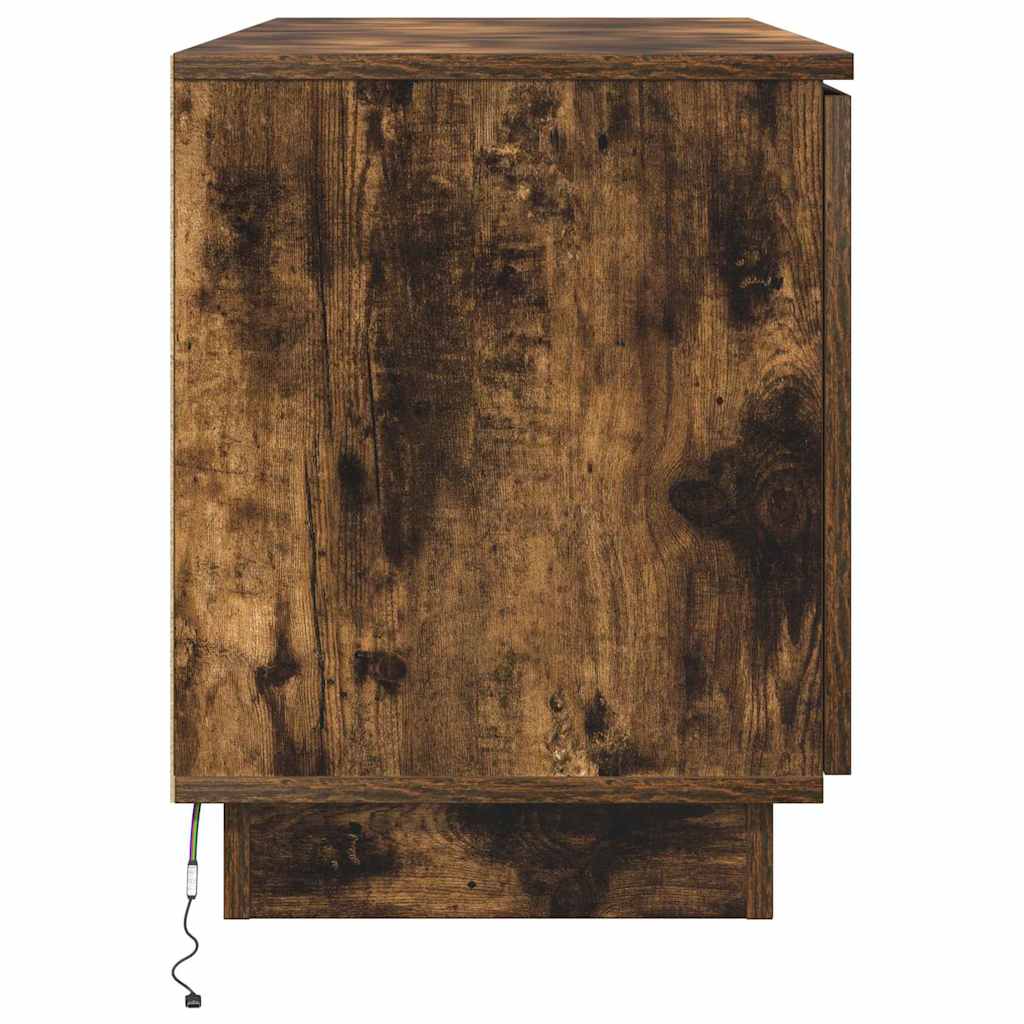 vidaXL TV Cabinet Smoked Oak 100 x 38 x 49 cm Engineered Wood