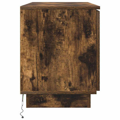 vidaXL TV Cabinet Smoked Oak 100 x 38 x 49 cm Engineered Wood