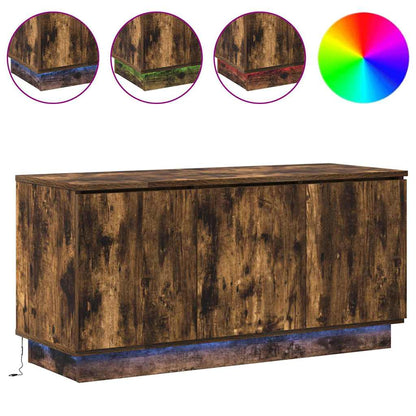 vidaXL TV Cabinet Smoked Oak 100 x 38 x 49 cm Engineered Wood