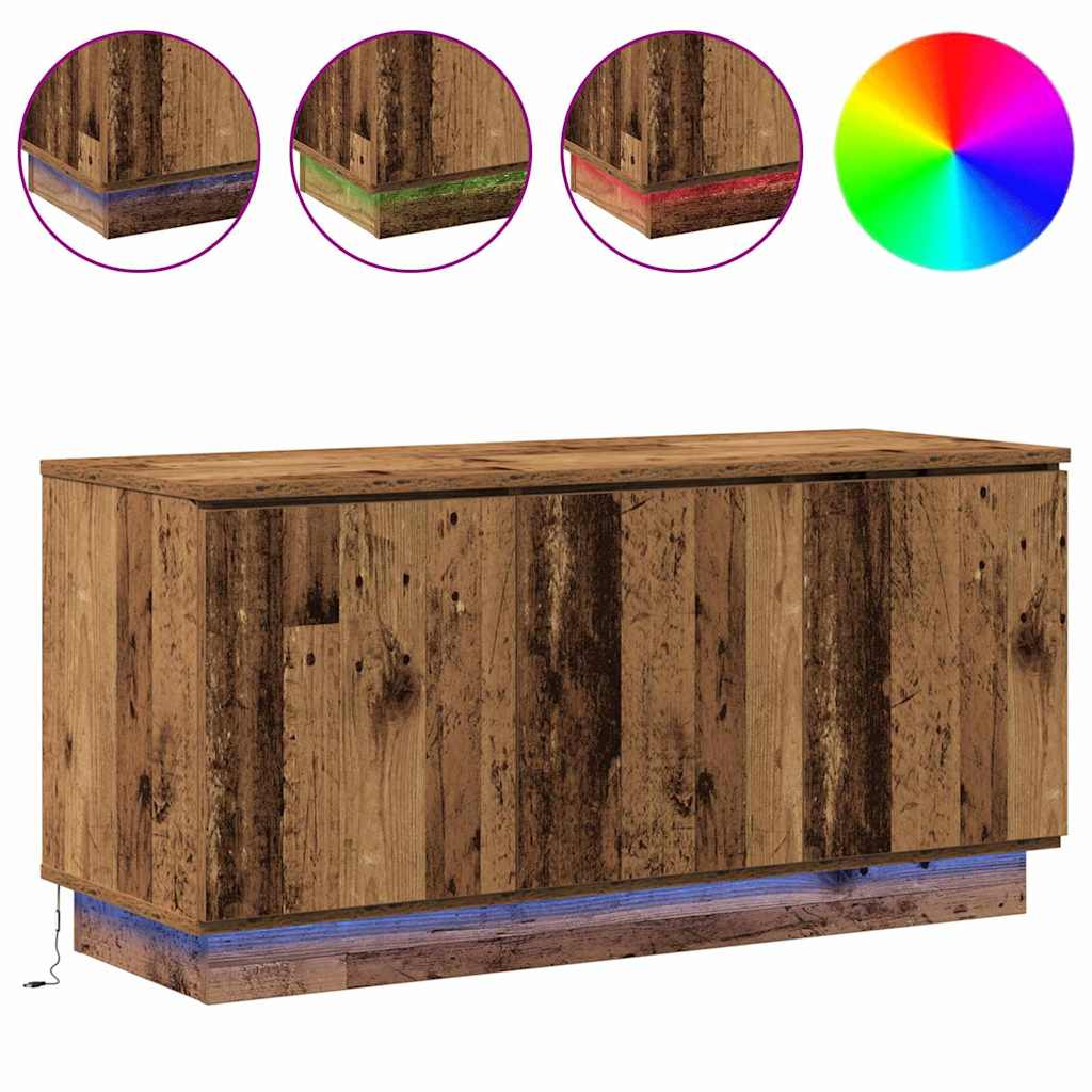vidaXL TV Cabinet Old Wood 100 x 38 x 49 cm Engineered Wood