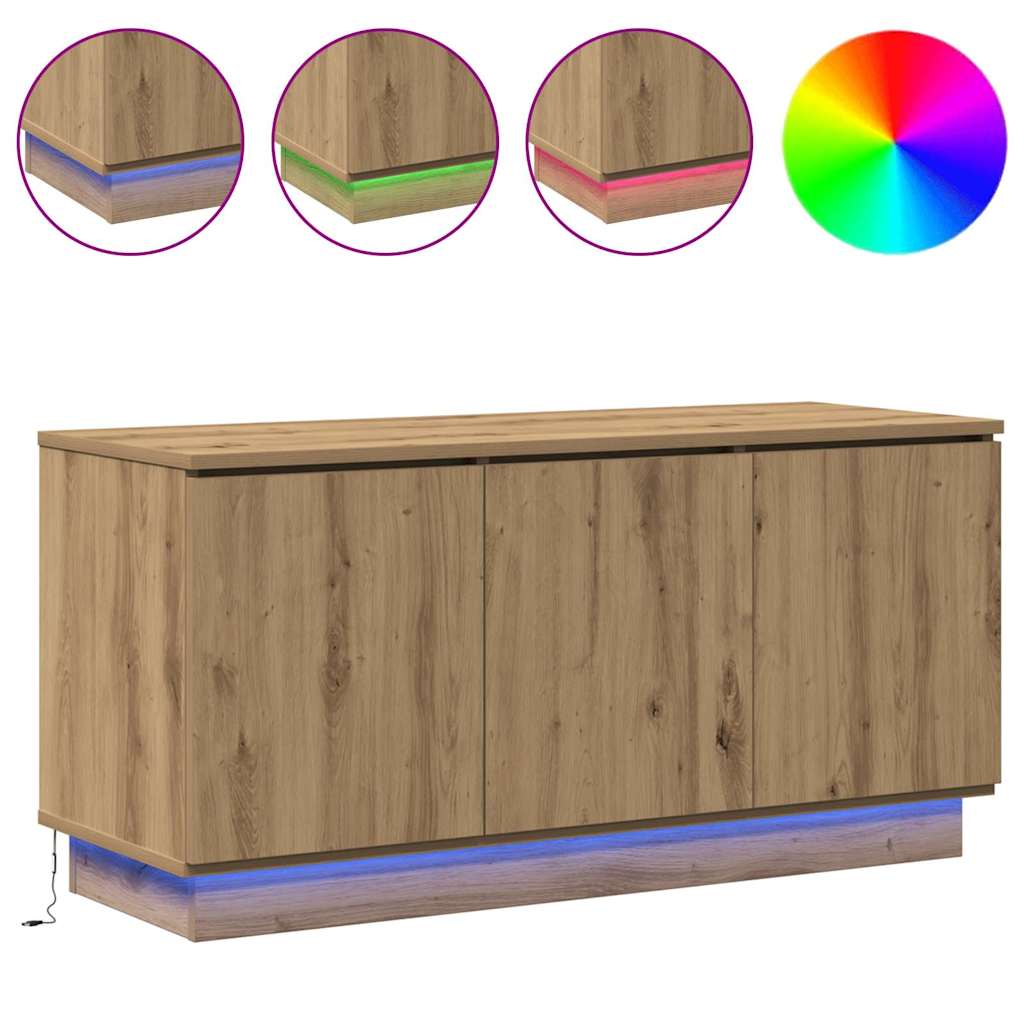 vidaXL TV Cabinet 100 x 38 x 49 cm Artisan Oak Engineered Wood