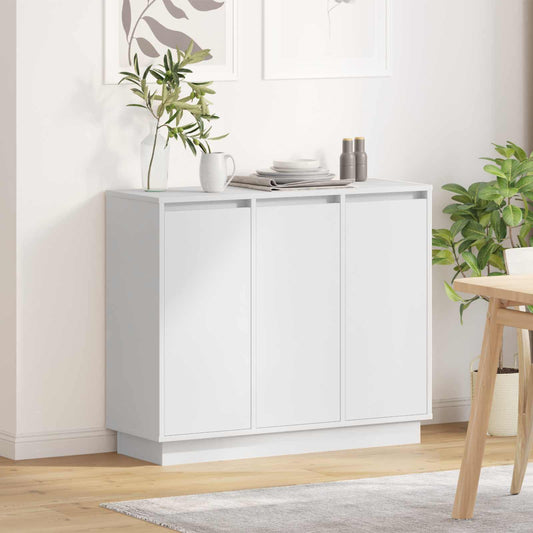 vidaXL LED Sideboard White 90 x 32 x 75 cm Engineered Wood