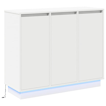 vidaXL LED Sideboard White 90 x 32 x 75 cm Engineered Wood
