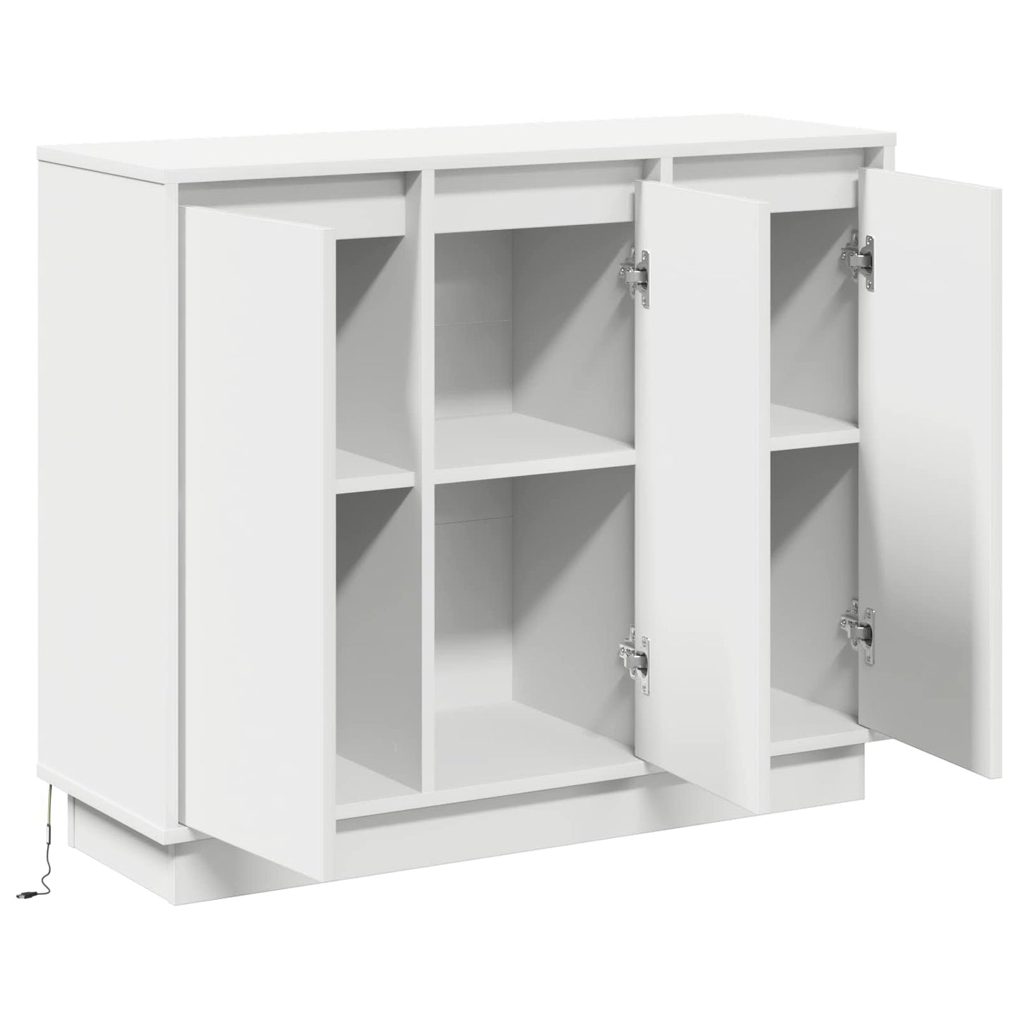vidaXL LED Sideboard White 90 x 32 x 75 cm Engineered Wood