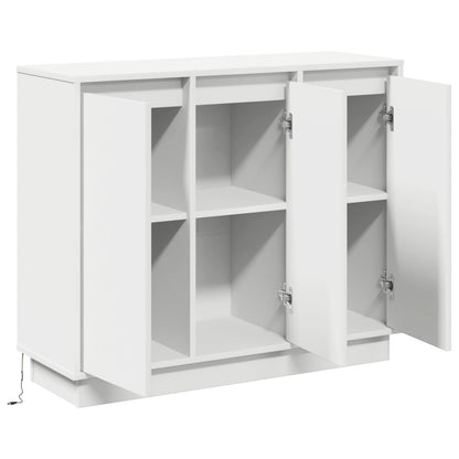 vidaXL LED Sideboard White 90 x 32 x 75 cm Engineered Wood