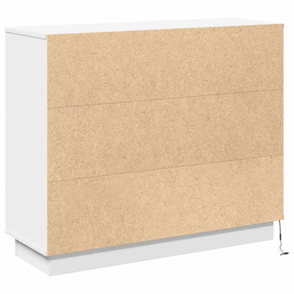 vidaXL LED Sideboard White 90 x 32 x 75 cm Engineered Wood