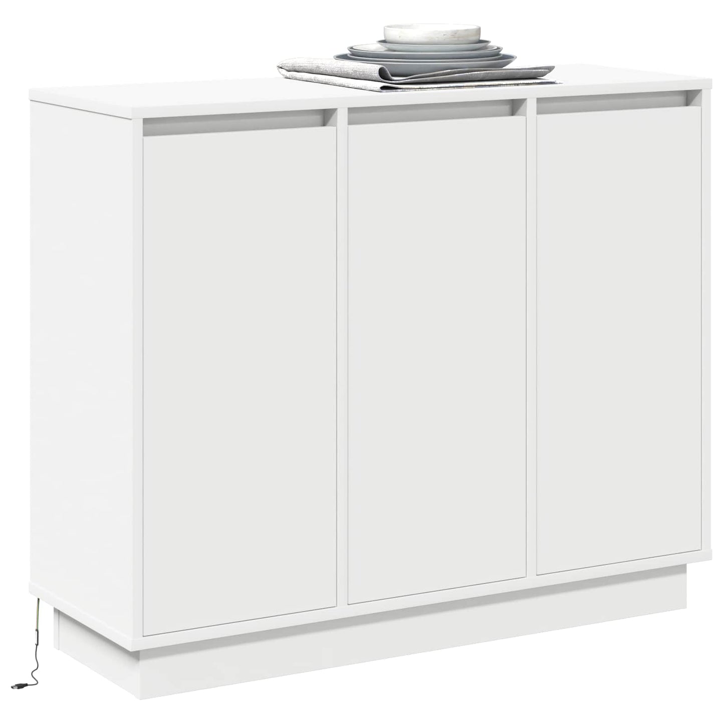 vidaXL LED Sideboard White 90 x 32 x 75 cm Engineered Wood