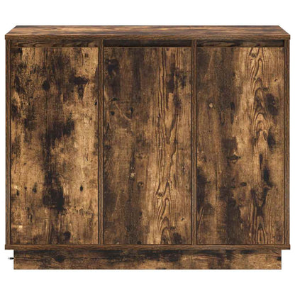 vidaXL LED Sideboard Smoked Oak 90 x 32 x 75 cm Engineered Wood