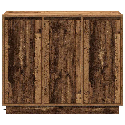 vidaXL LED Sideboard Old Wood 90 x 32 x 75 cm Engineered Wood