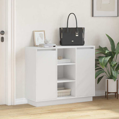 vidaXL LED Sideboard White 90 x 32 x 75 cm Engineered Wood