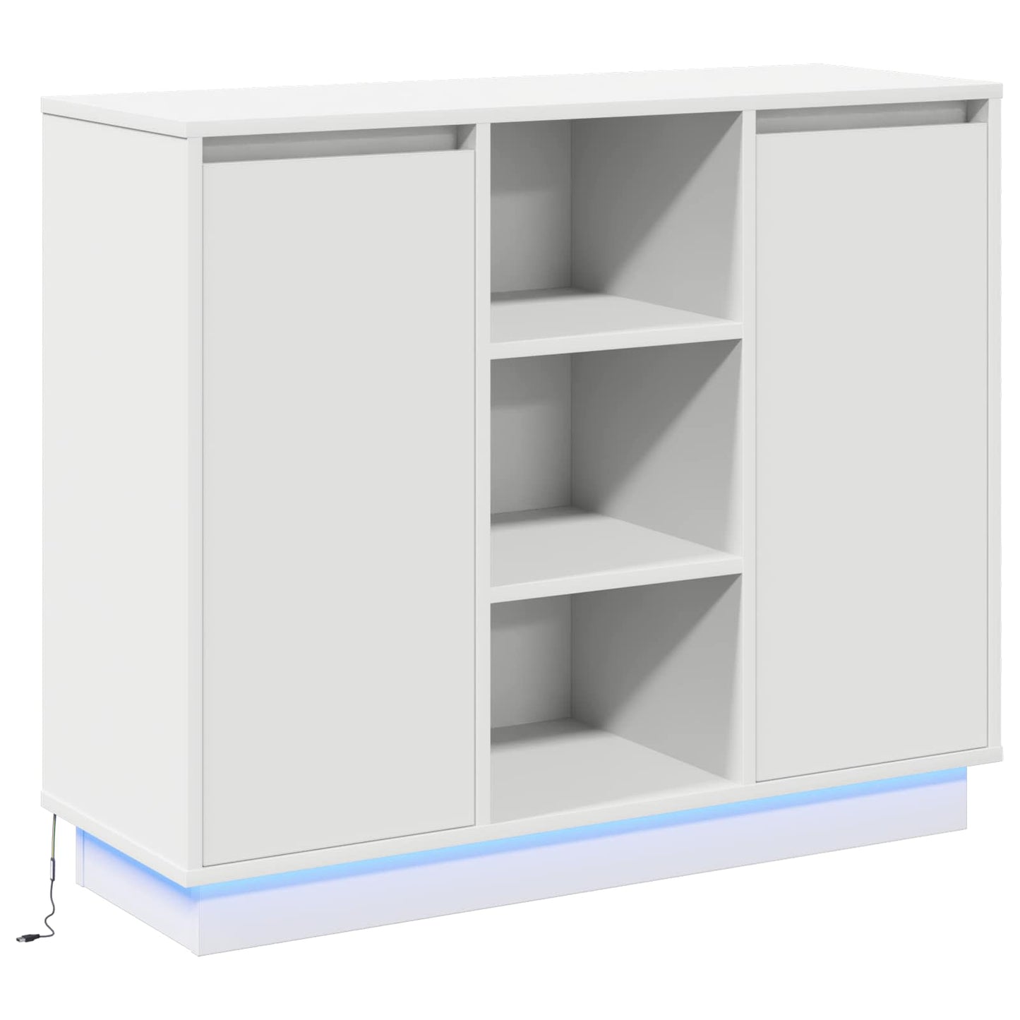 vidaXL LED Sideboard White 90 x 32 x 75 cm Engineered Wood