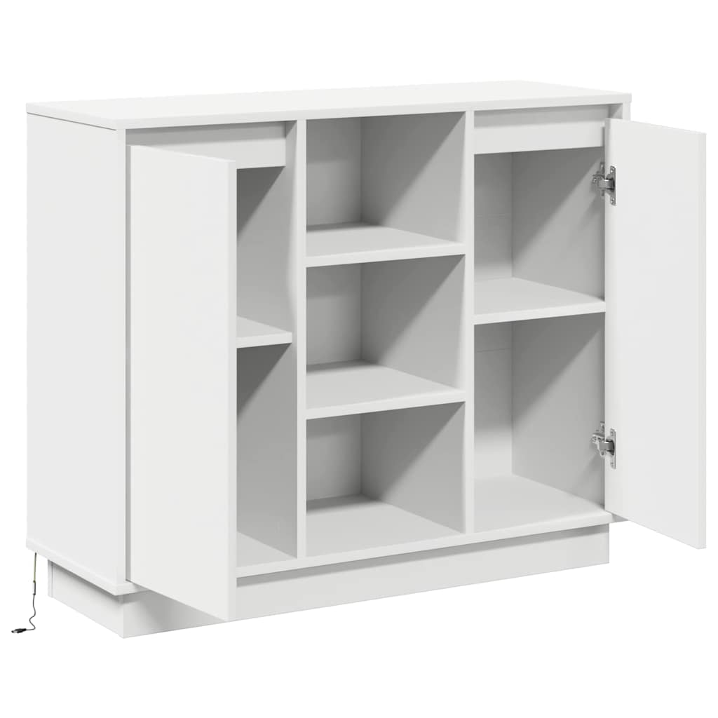vidaXL LED Sideboard White 90 x 32 x 75 cm Engineered Wood