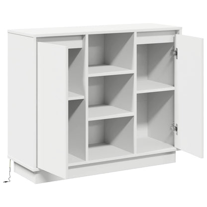 vidaXL LED Sideboard White 90 x 32 x 75 cm Engineered Wood
