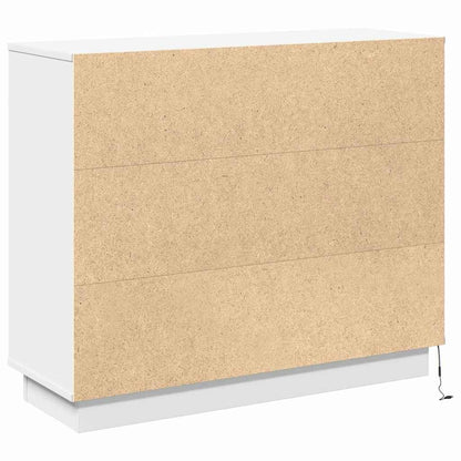 vidaXL LED Sideboard White 90 x 32 x 75 cm Engineered Wood