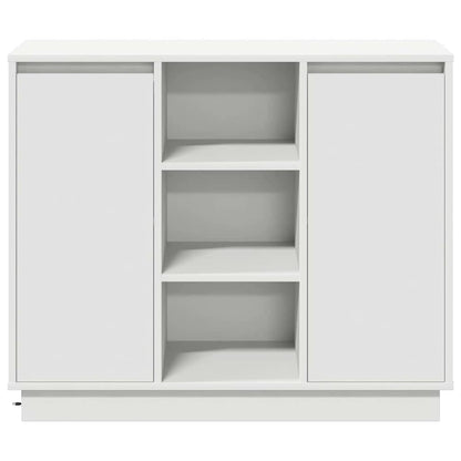 vidaXL LED Sideboard White 90 x 32 x 75 cm Engineered Wood