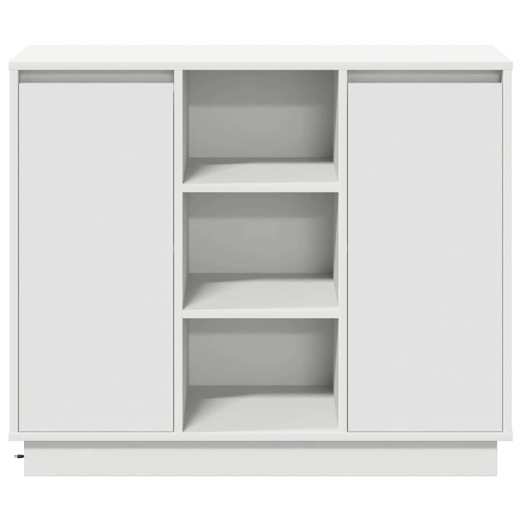 vidaXL LED Sideboard White 90 x 32 x 75 cm Engineered Wood