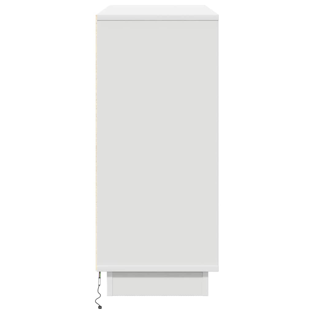 vidaXL LED Sideboard White 90 x 32 x 75 cm Engineered Wood
