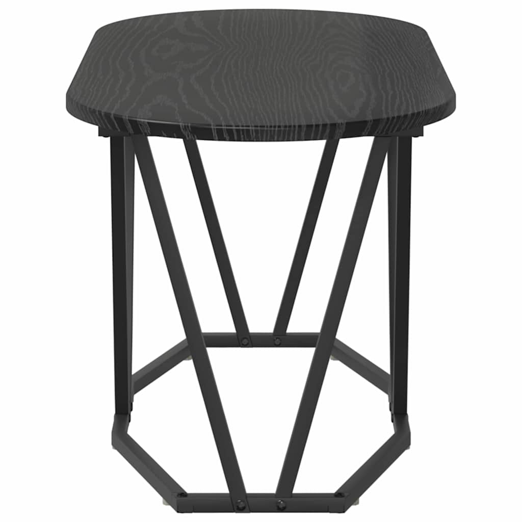 vidaXL Coffee Table Black Oak 80 x 40 x 40.5 cm