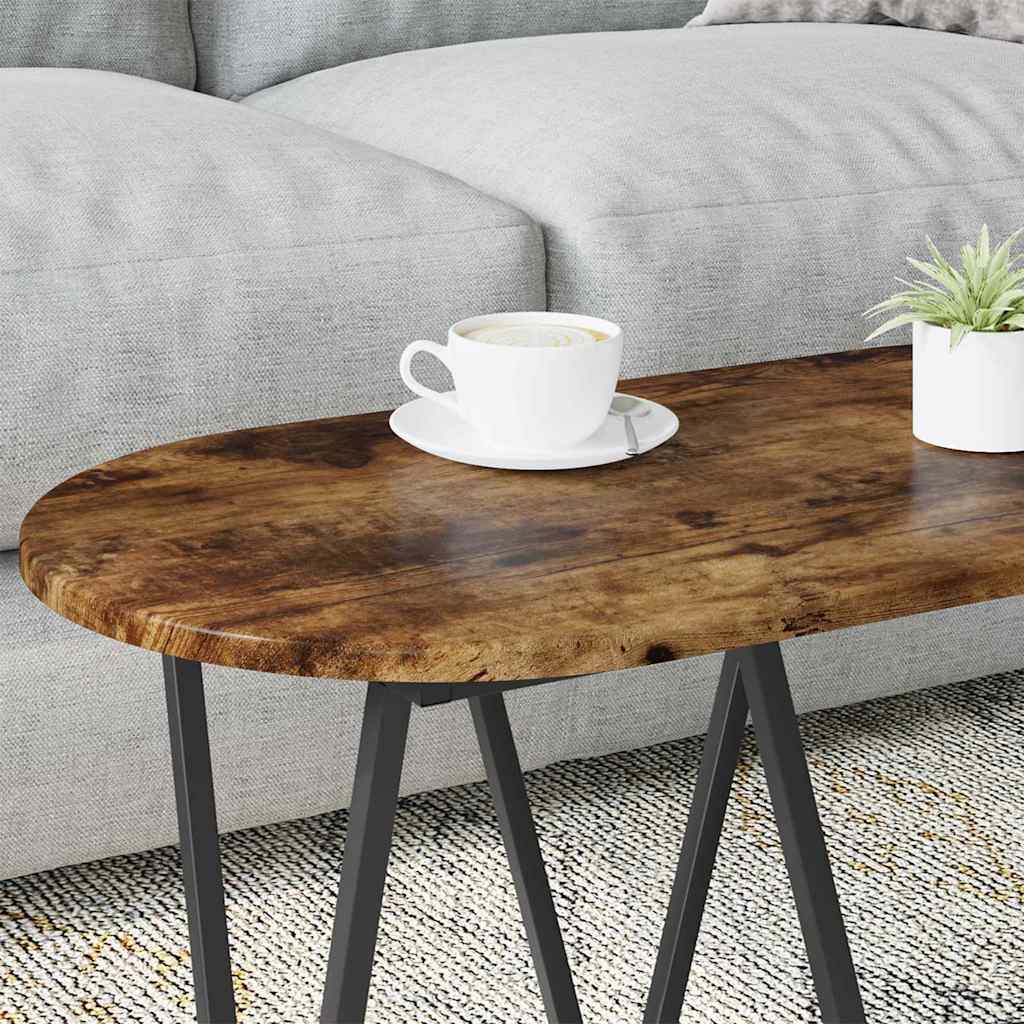 vidaXL Coffee Table Smoked Oak 80 x 40 x 40.5 cm