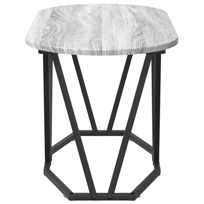 vidaXL Coffee Table Grey 80 x 40 x 40.5 cm Engineered Wood and Metal