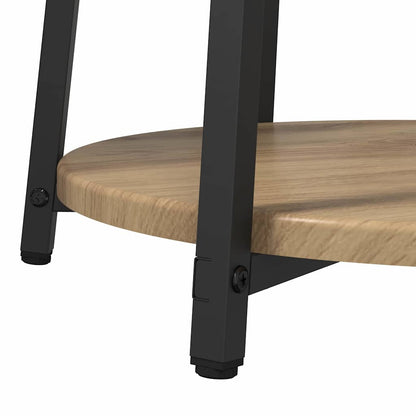 vidaXL Side Table Set with Shelf 2 pcs Artisan Oak and Black