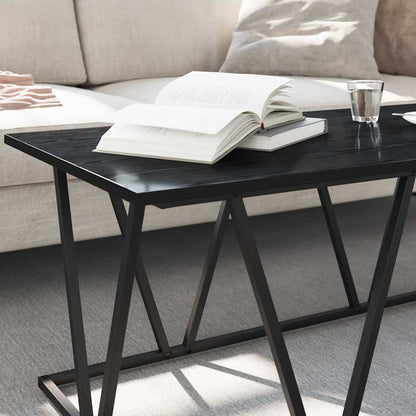 vidaXL Coffee Table Black Oak 100 x 50 x 40 cm