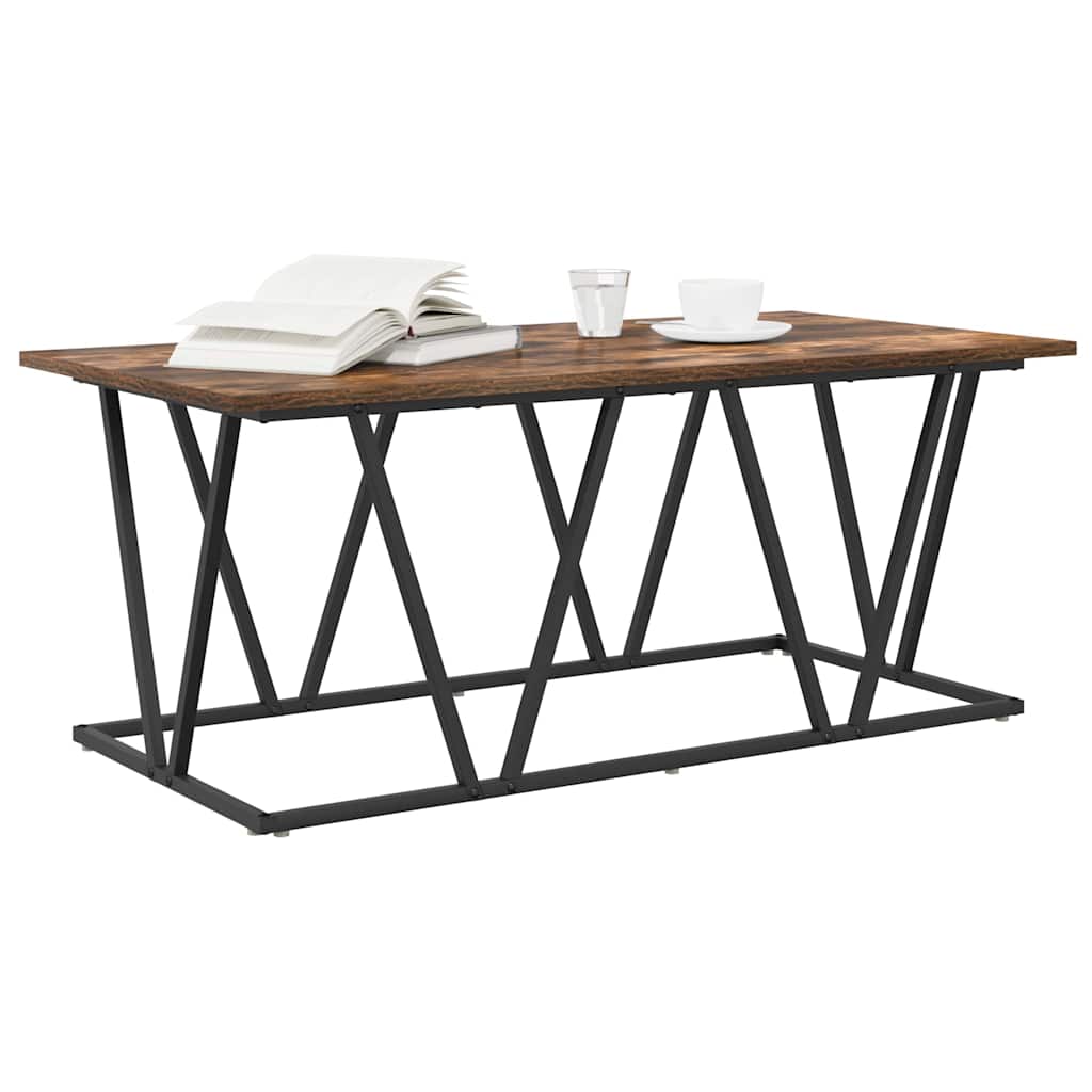 vidaXL Coffee Table Smoked Oak 100 x 50 x 40 cm