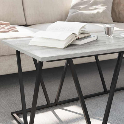vidaXL Coffee Table Grey 100 x 50 x 40 cm Engineered Wood and Metal