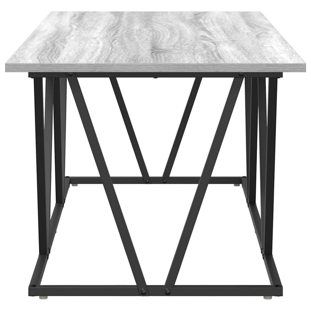 vidaXL Coffee Table Grey 100 x 50 x 40 cm Engineered Wood and Metal