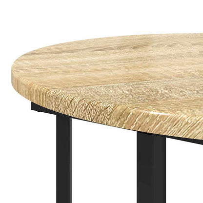 vidaXL Side Table Set with Shelf 2 pcs Brown