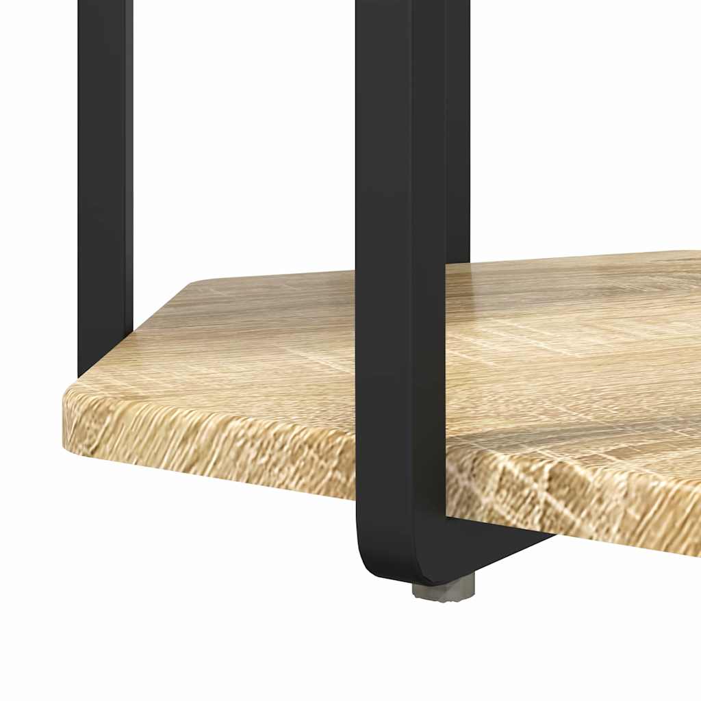 vidaXL Side Table Set with Shelf 2 pcs Brown