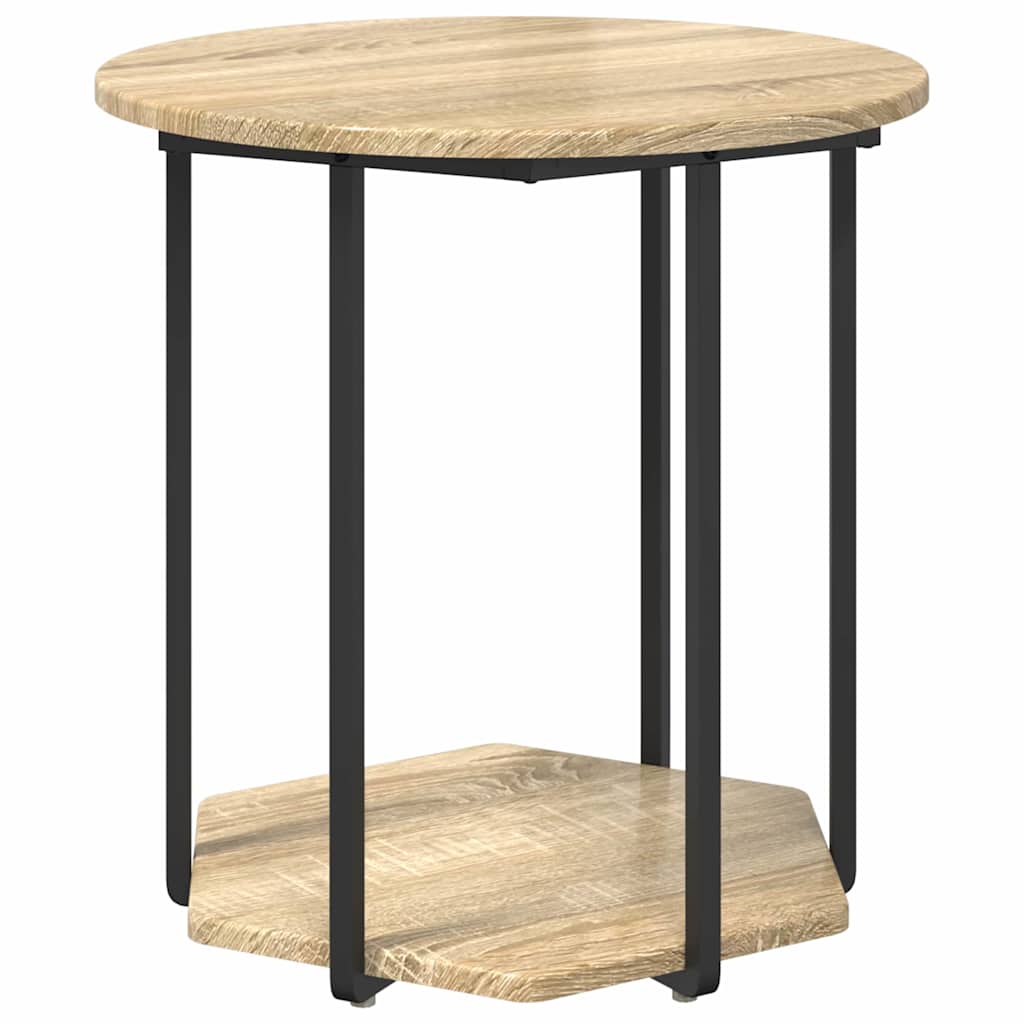 vidaXL Side Table Set with Shelf 2 pcs Brown