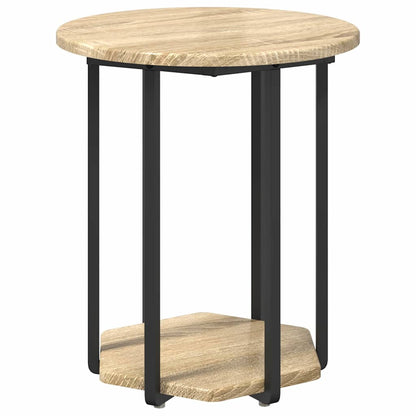 vidaXL Side Table Set with Shelf 2 pcs Brown