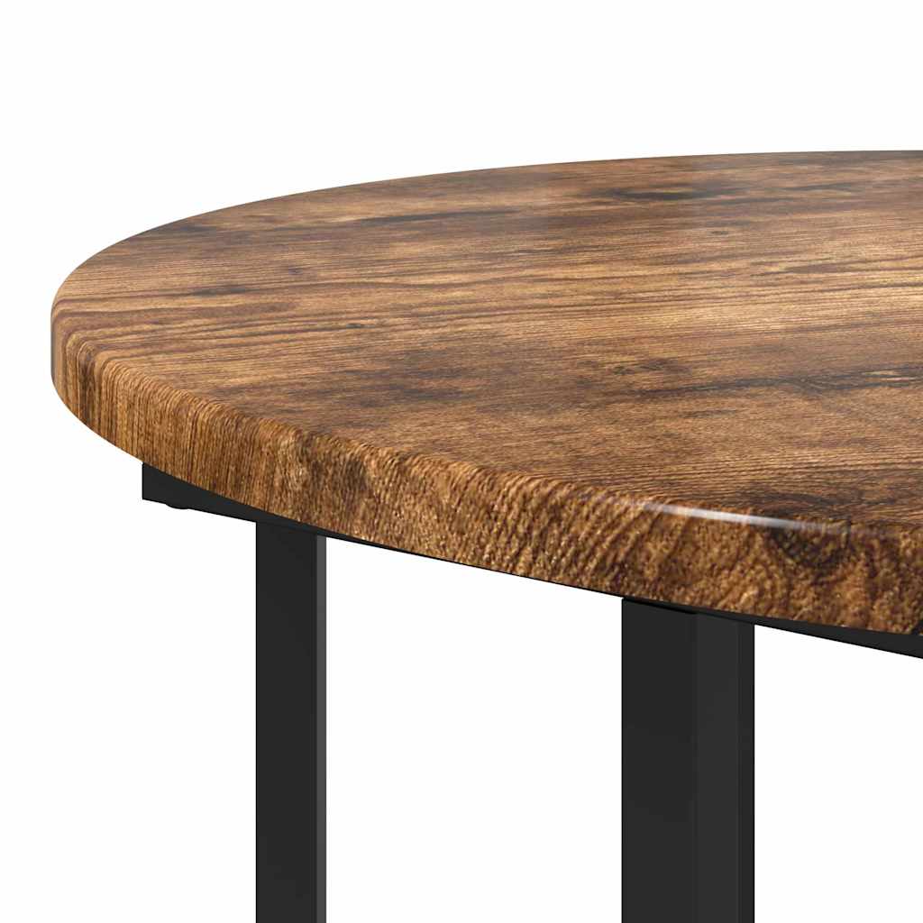 vidaXL Side Table Set with Shelf 2 pcs Brown
