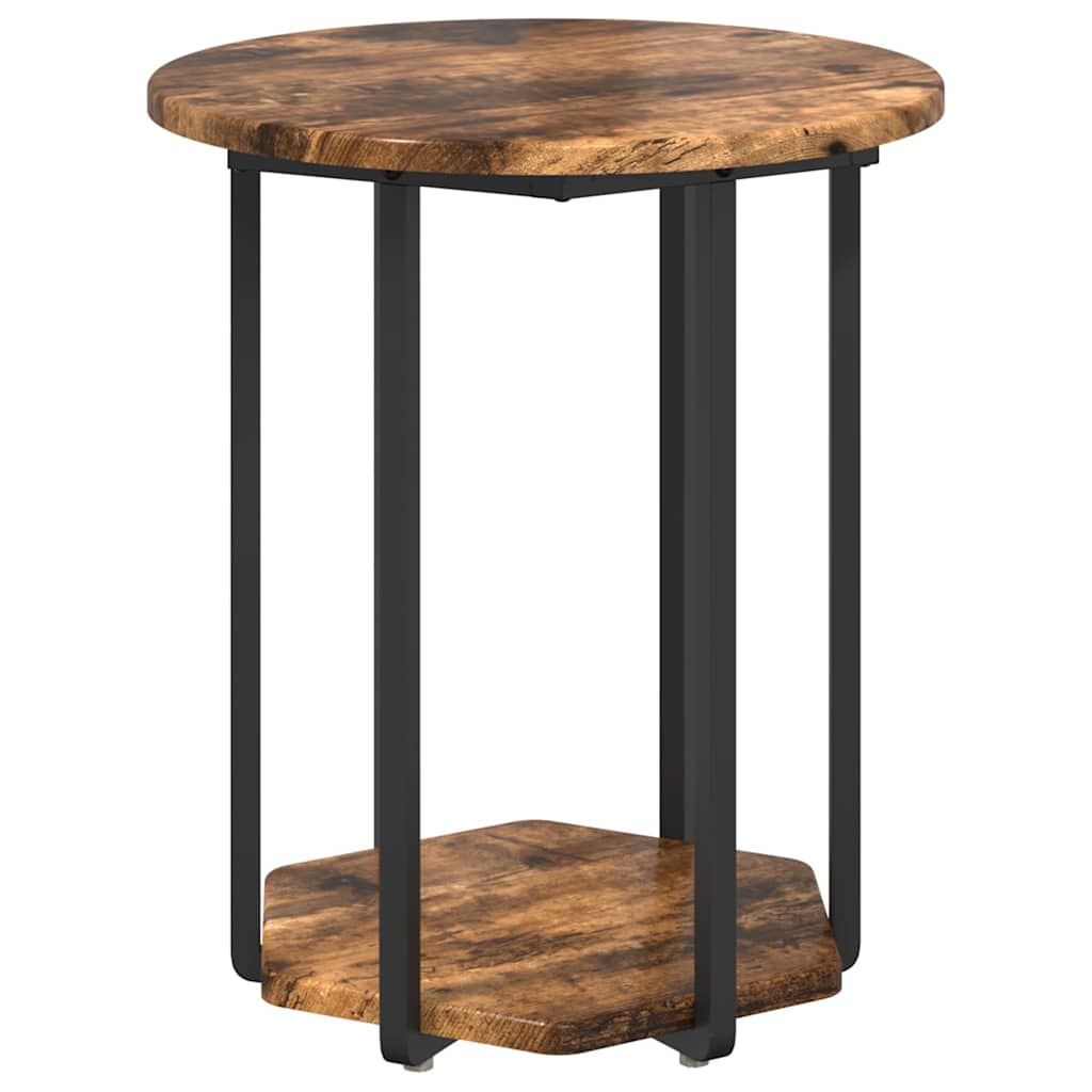 vidaXL Side Table Set with Shelf 2 pcs Brown