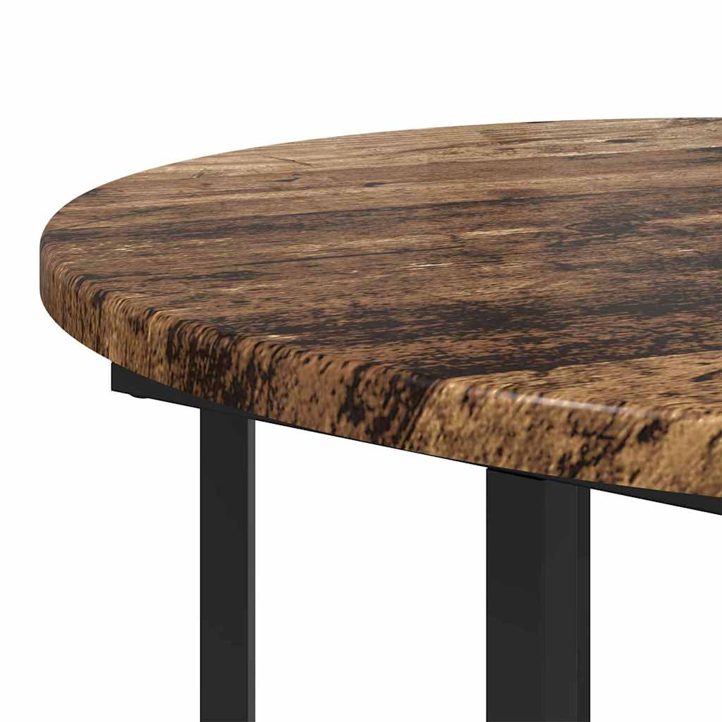 vidaXL Side Table Set with Shelf 2 pcs Brown