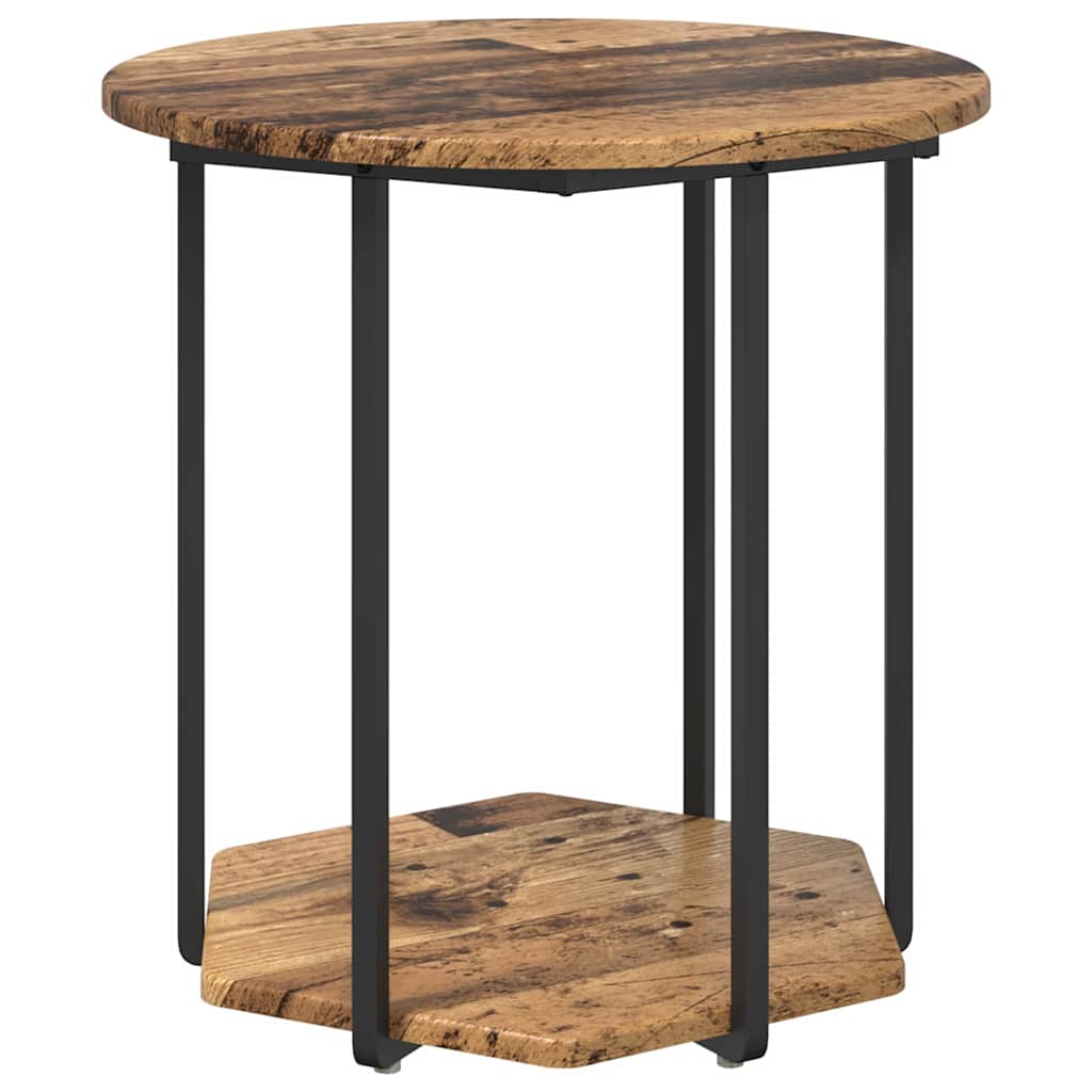 vidaXL Side Table Set with Shelf 2 pcs Brown