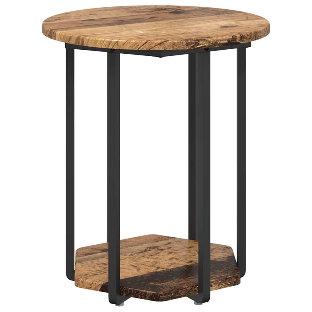 vidaXL Side Table Set with Shelf 2 pcs Brown