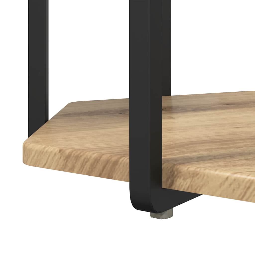 vidaXL Side Table Set with Shelf 2 pcs Brown
