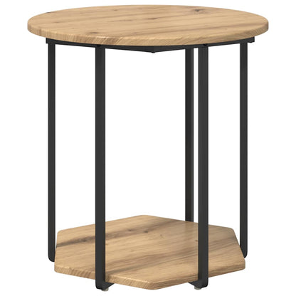 vidaXL Side Table Set with Shelf 2 pcs Brown