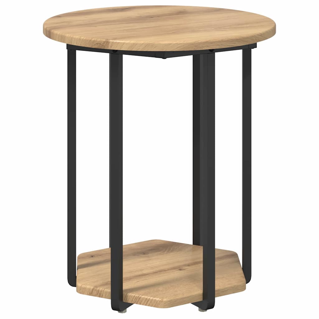 vidaXL Side Table Set with Shelf 2 pcs Brown