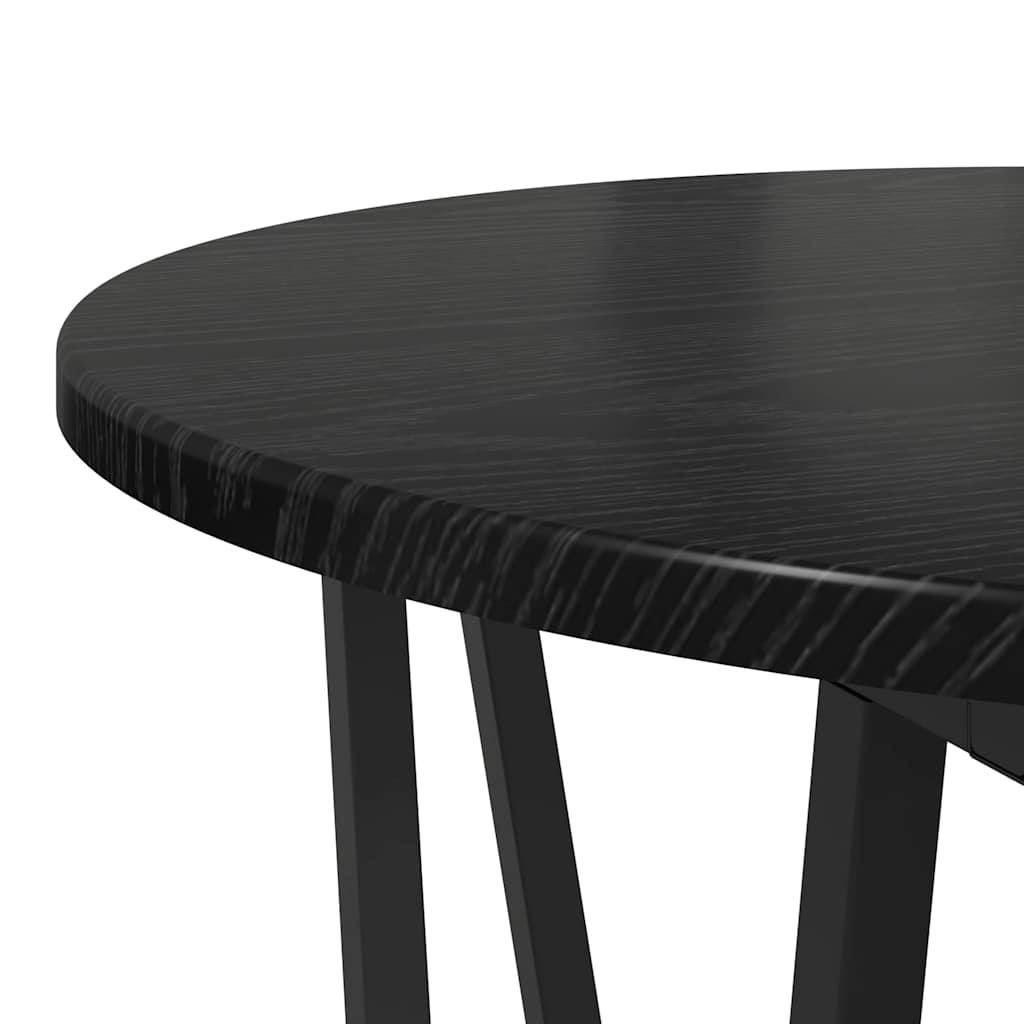 vidaXL Side Table Set 2 pcs Black Oak