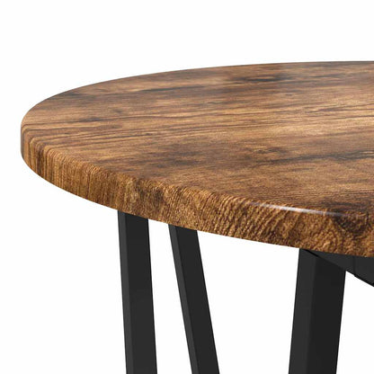 vidaXL Side Table Set 2 pcs Smoked Oak and Black