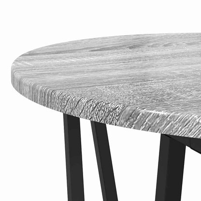 vidaXL Side Table Set 2 pcs Grey Sonoma and Black