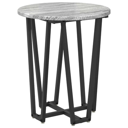 vidaXL Side Table Set 2 pcs Grey Sonoma and Black