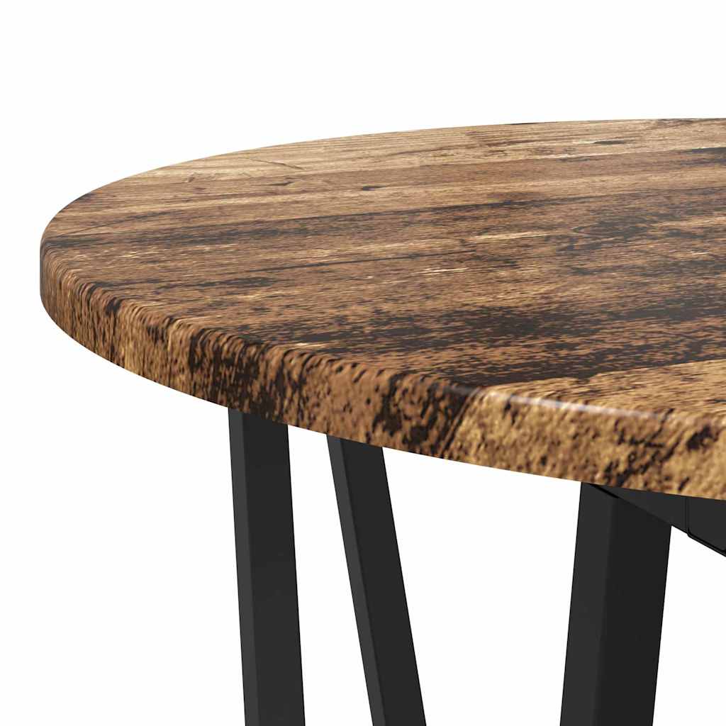 vidaXL Side Table Set 2 pcs Old Wood and Black
