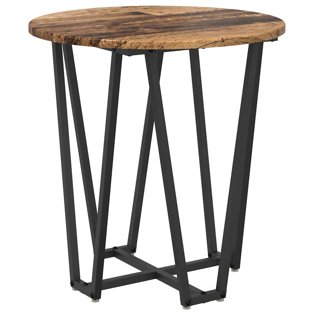 vidaXL Side Table Set 2 pcs Old Wood and Black