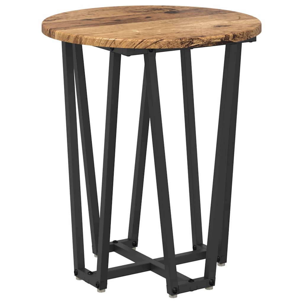 vidaXL Side Table Set 2 pcs Old Wood and Black